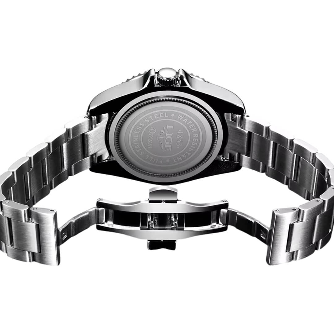 RELOJ LIGE LIG-3 HOMBRE ACERO PLATEADO - 4