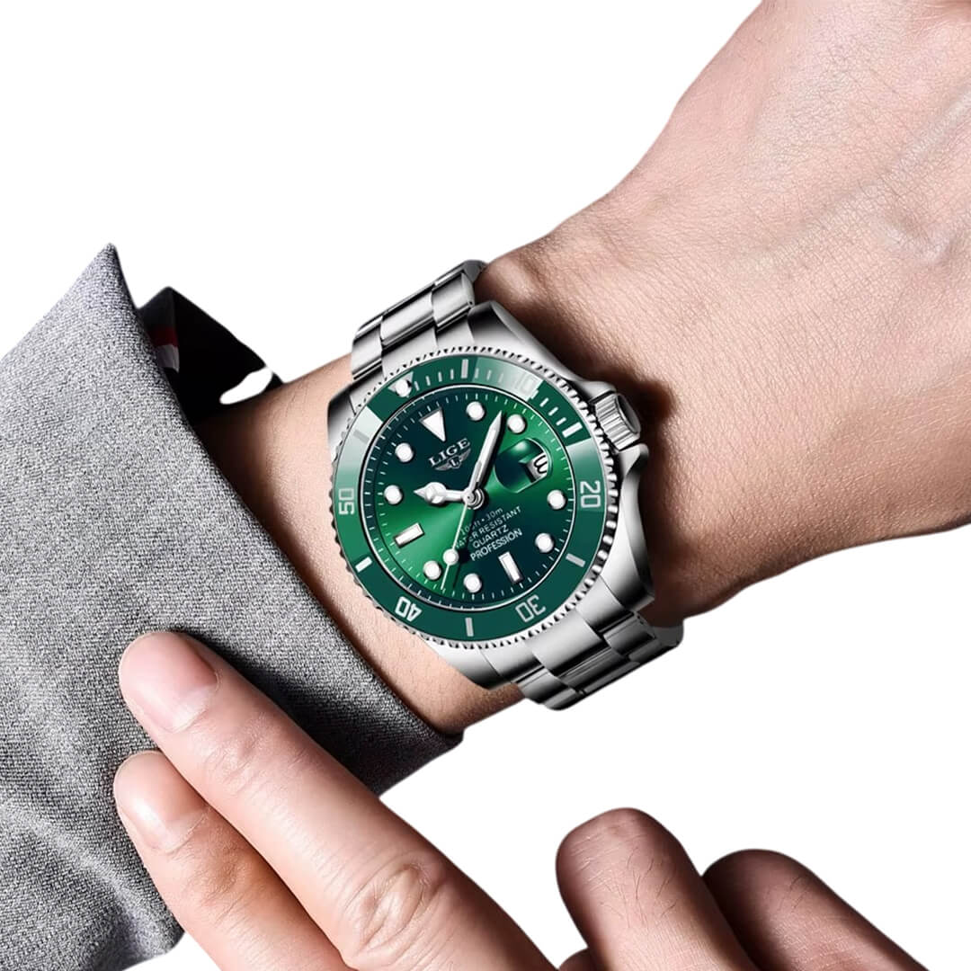 RELOJ LIGE LIG-4 HOMBRE ACERO PLATEADO - 3