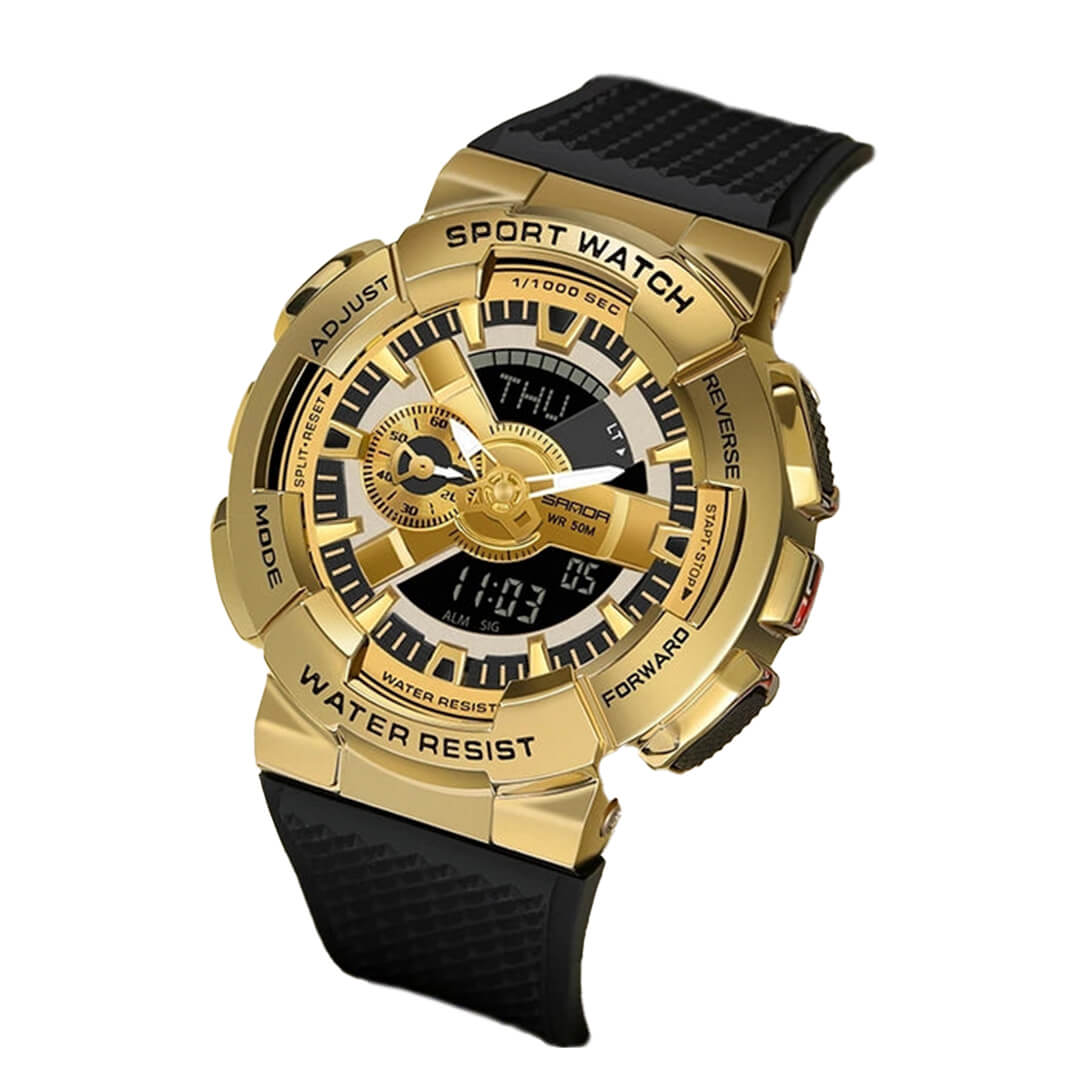 RELOJ SANDA SAN-10 HOMBRE DEPORTIVO NEGRO - 3