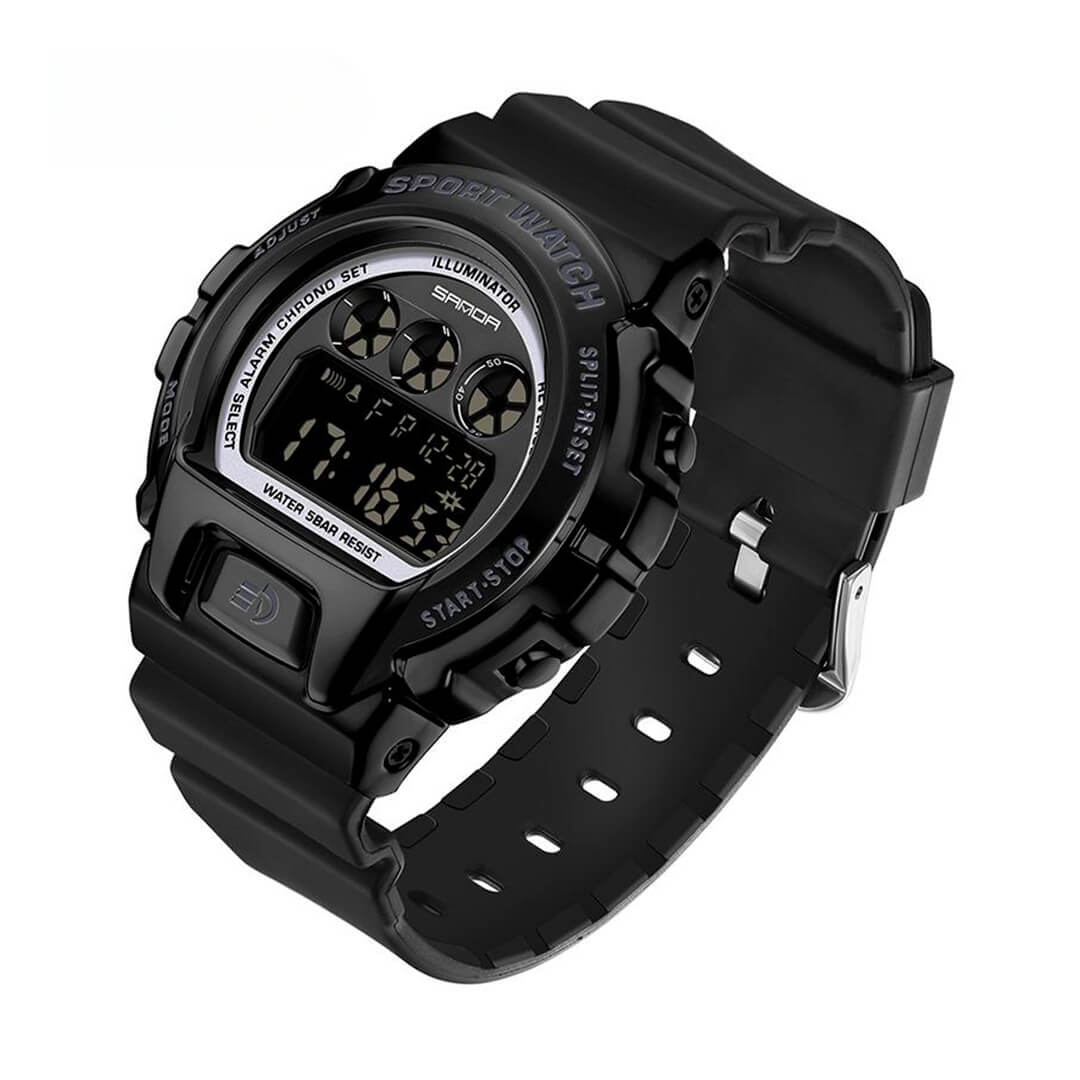 RELOJ SANDA SAN-11 HOMBRE DEPORTIVO NEGRO - 2