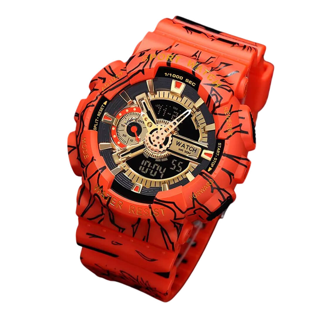 RELOJ SANDA SAN-12 HOMBRE DRAGON BALL NARANJA - 2