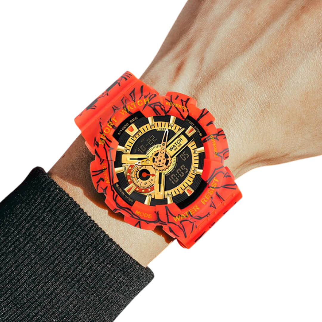 RELOJ SANDA SAN-12 HOMBRE DRAGON BALL NARANJA - 3