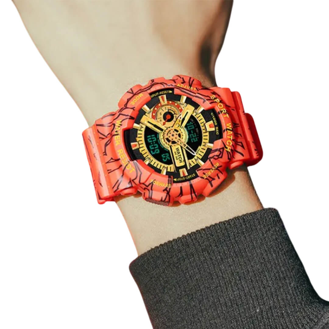 RELOJ SANDA SAN-12 HOMBRE DRAGON BALL NARANJA - 4
