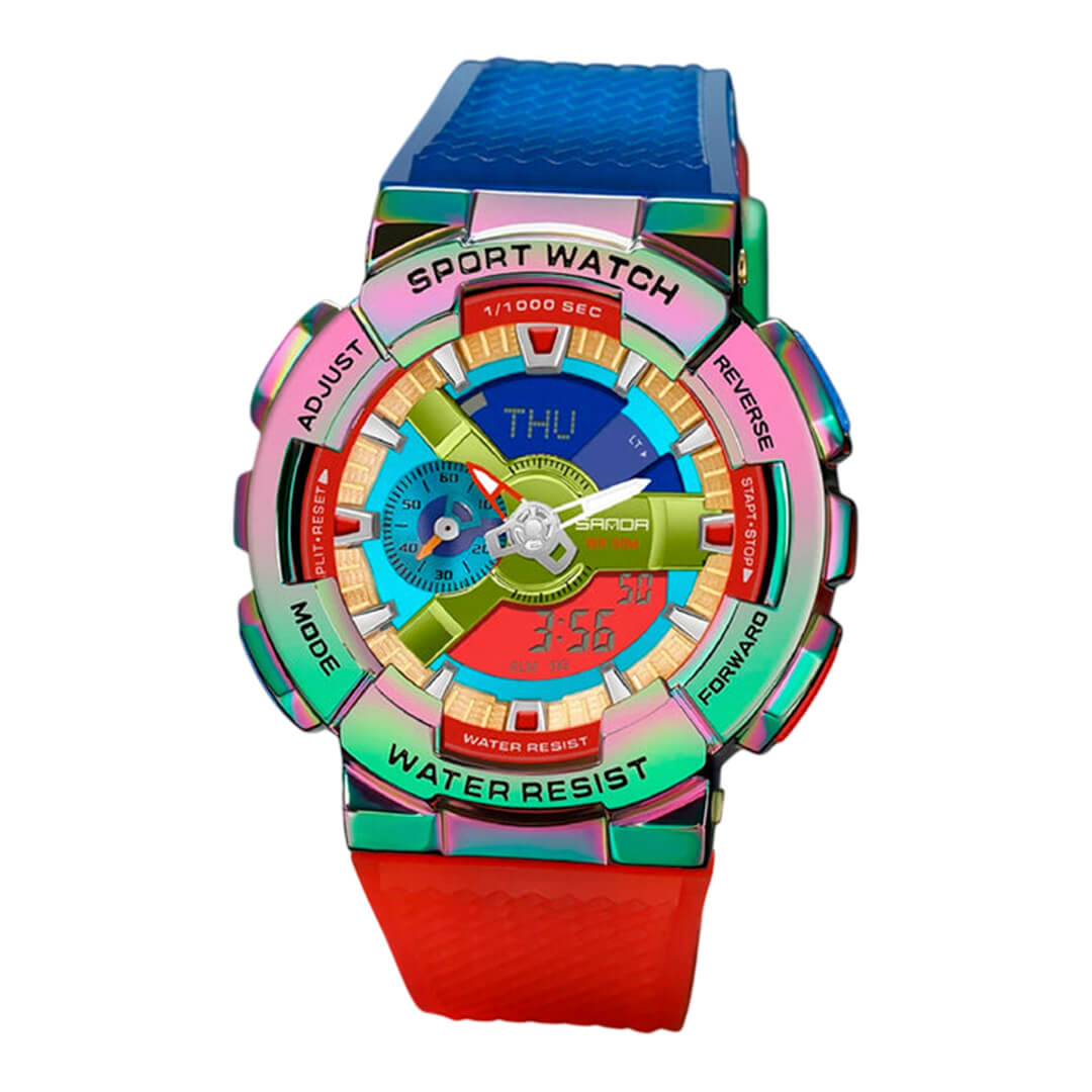 RELOJ SANDA SAN-19 HOMBRE DEPORTIVO MULTICOLOR - 2
