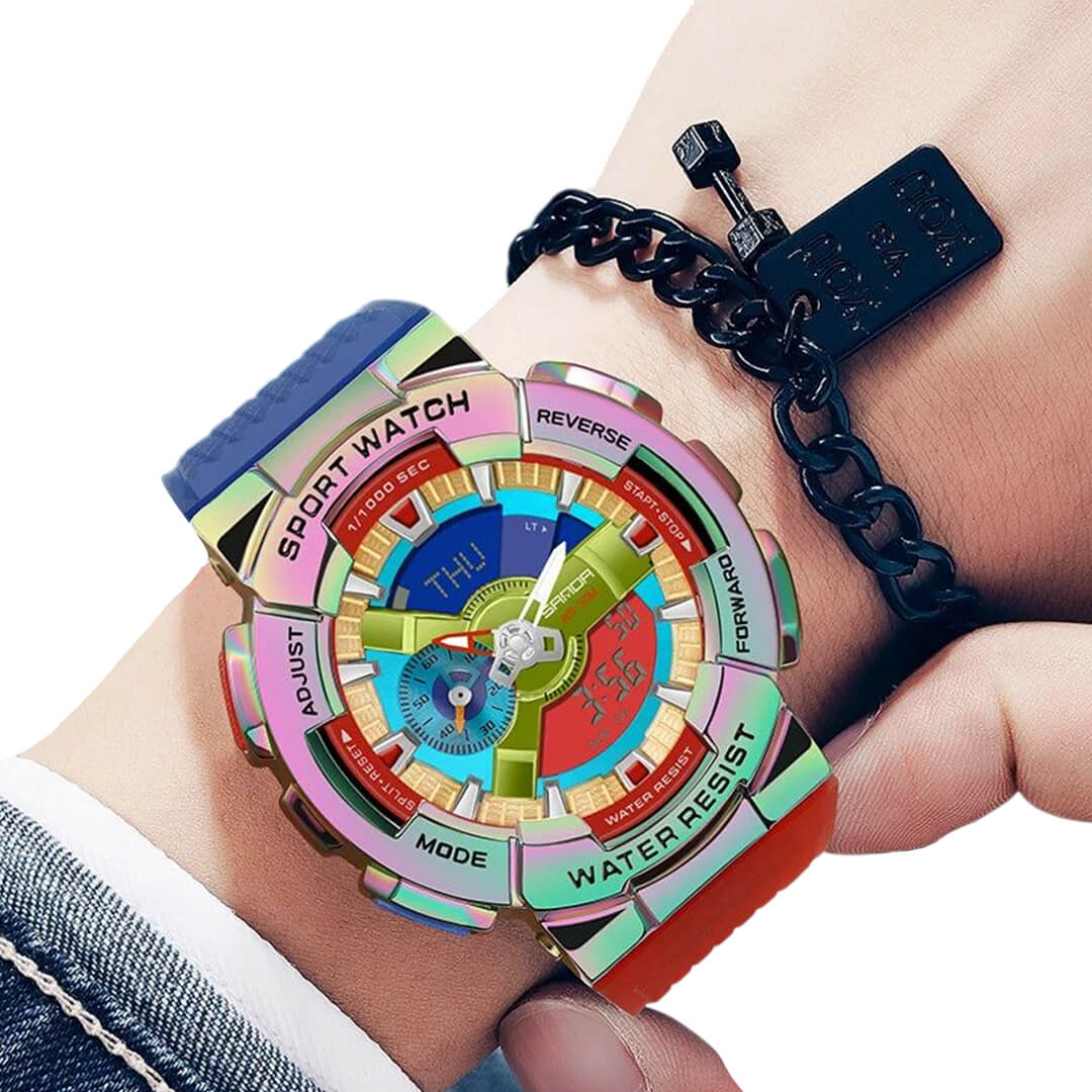 RELOJ SANDA SAN-19 HOMBRE DEPORTIVO MULTICOLOR - 4