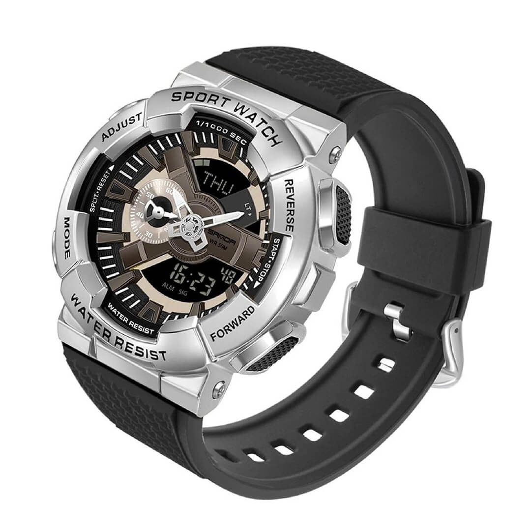 RELOJ SANDA SAN-20 HOMBRE DEPORTIVO NEGRO - 2