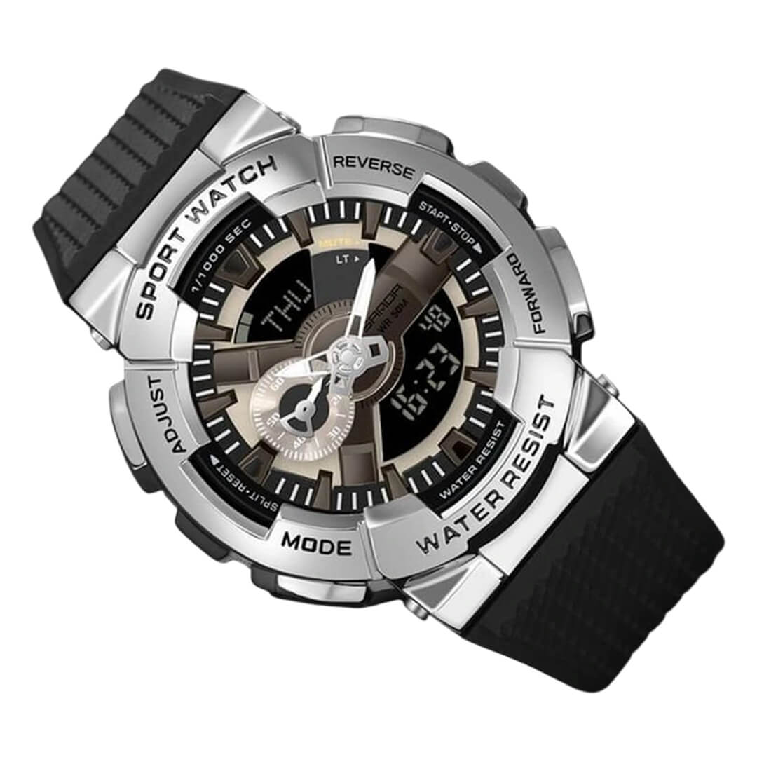 RELOJ SANDA SAN-20 HOMBRE DEPORTIVO NEGRO - 3