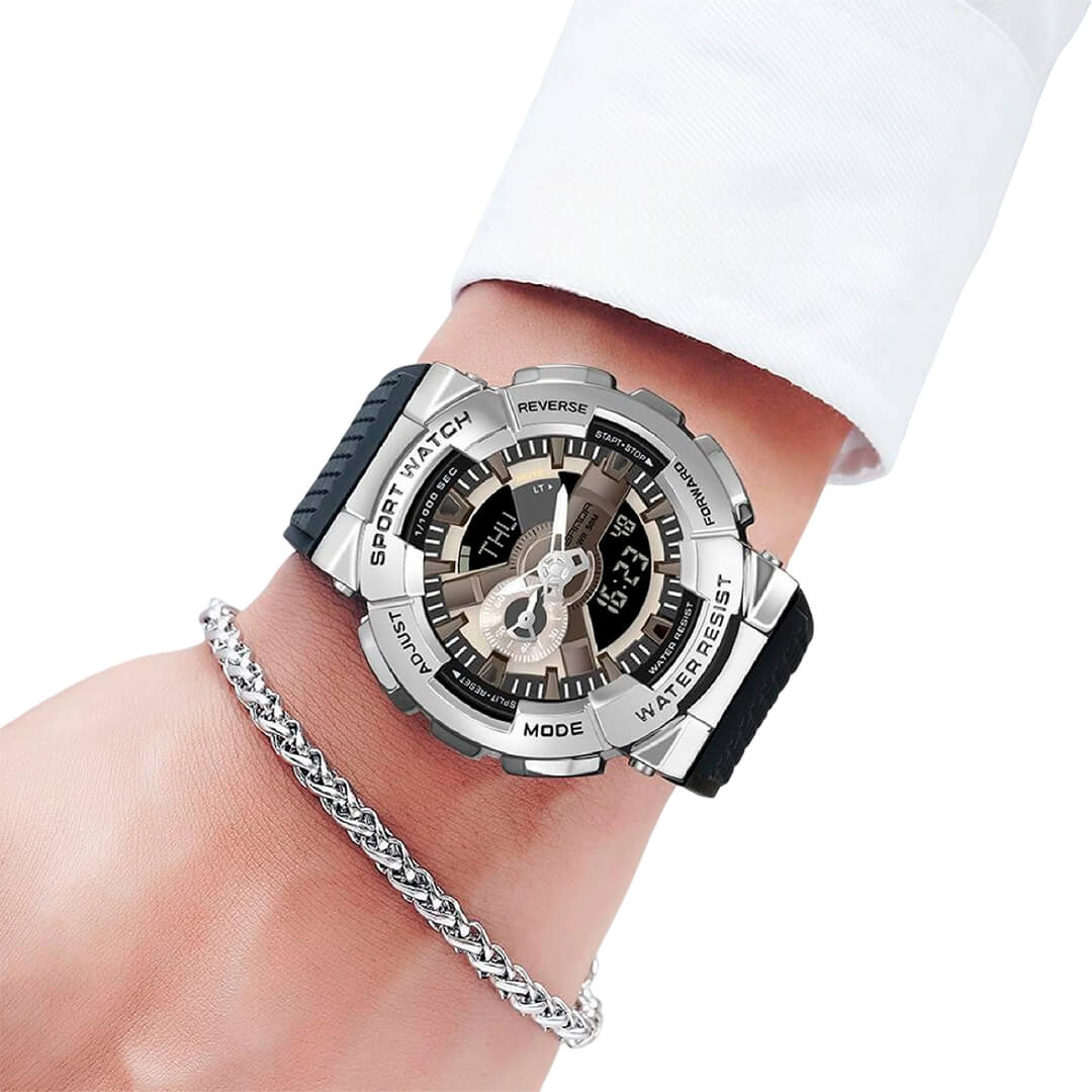 RELOJ SANDA SAN-20 HOMBRE DEPORTIVO NEGRO - 4