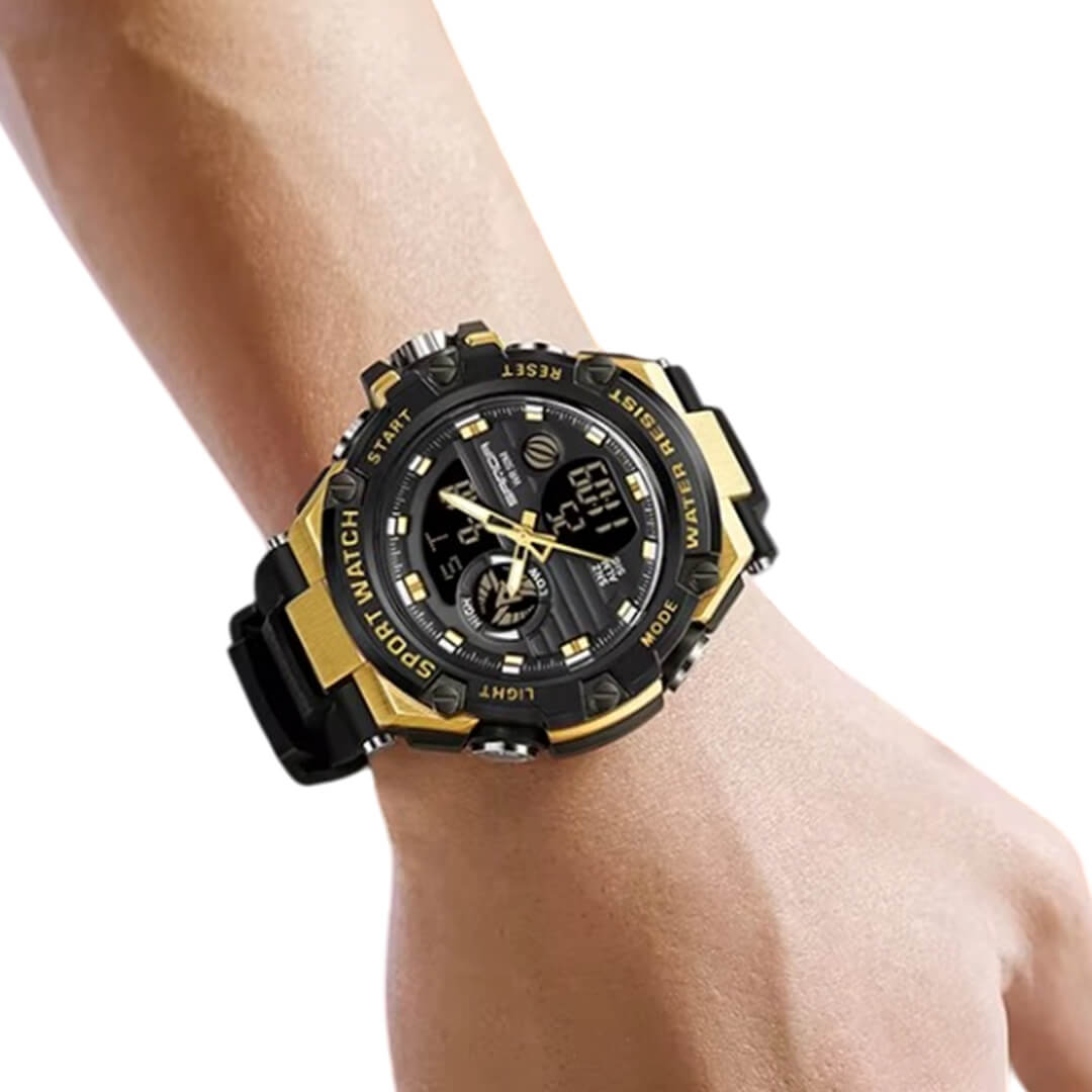 RELOJ SANDA SAN-23 HOMBRE DEPORTIVO DORADO - 4