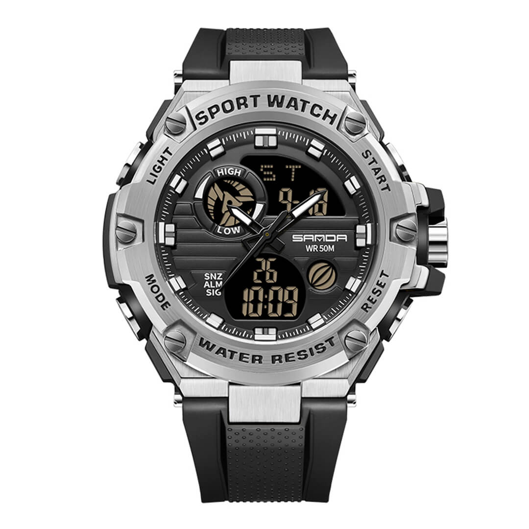 RELOJ SANDA SAN-24 HOMBRE DEPORTIVO NEGRO - 1