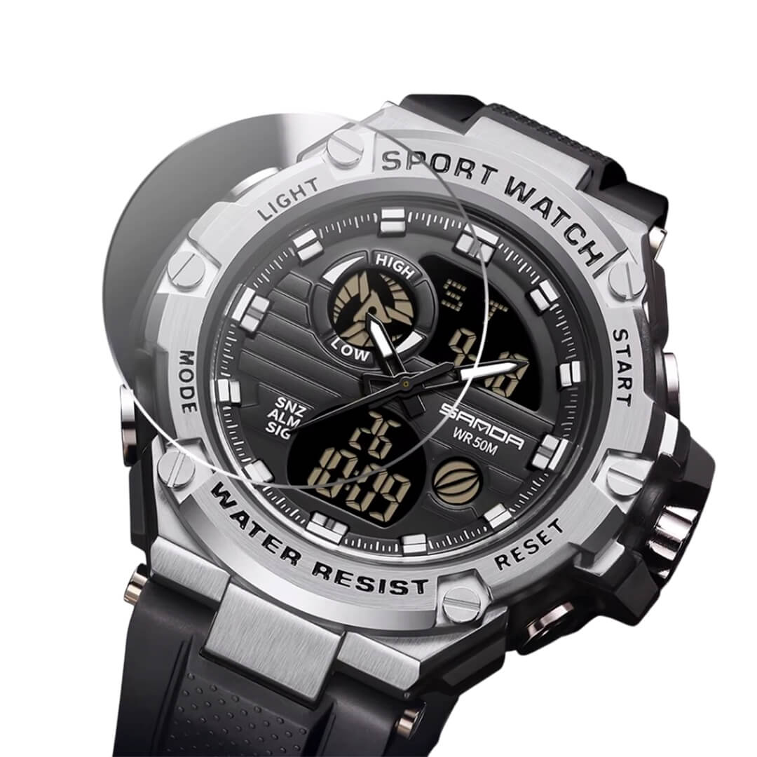 RELOJ SANDA SAN-24 HOMBRE DEPORTIVO NEGRO - 3