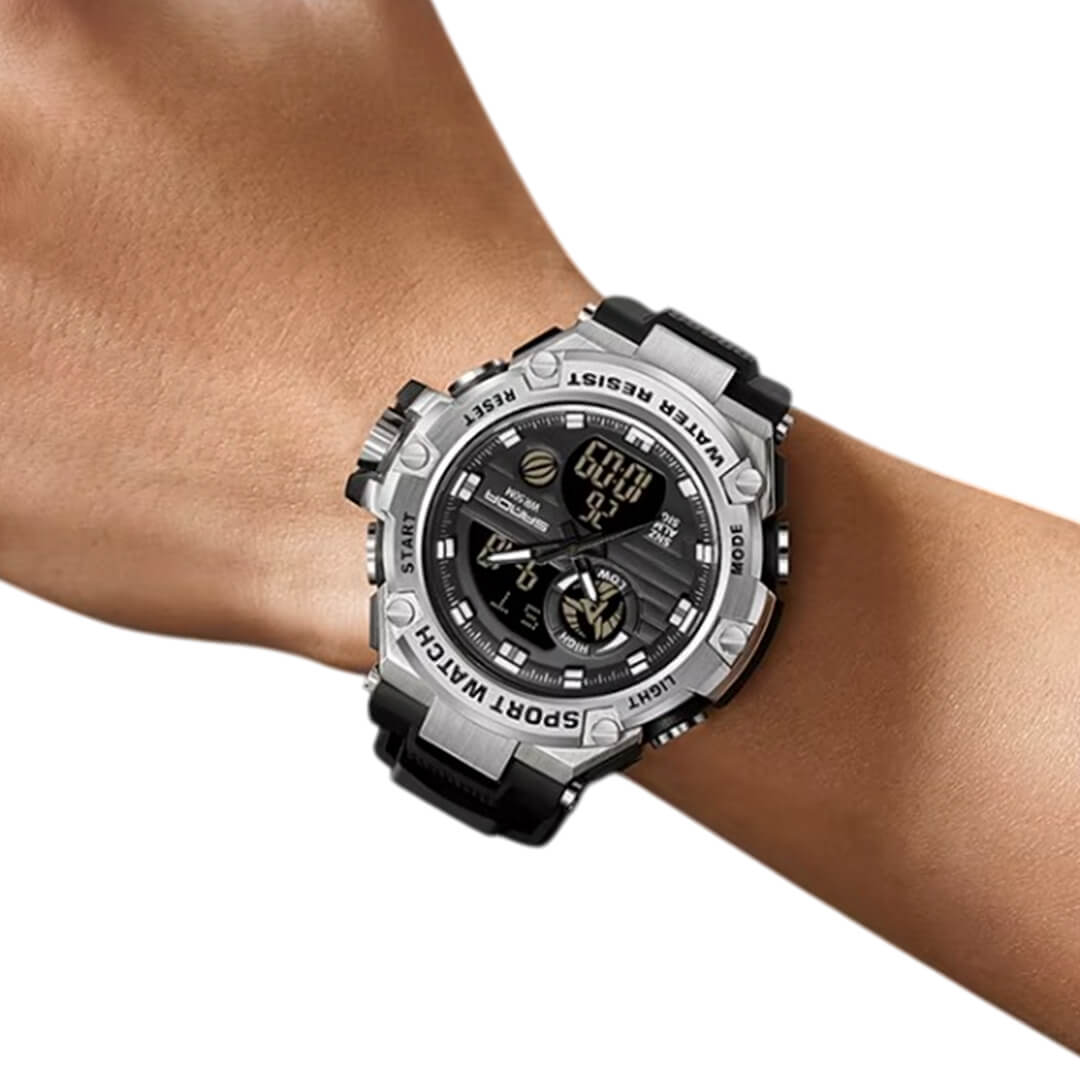 RELOJ SANDA SAN-24 HOMBRE DEPORTIVO NEGRO - 4