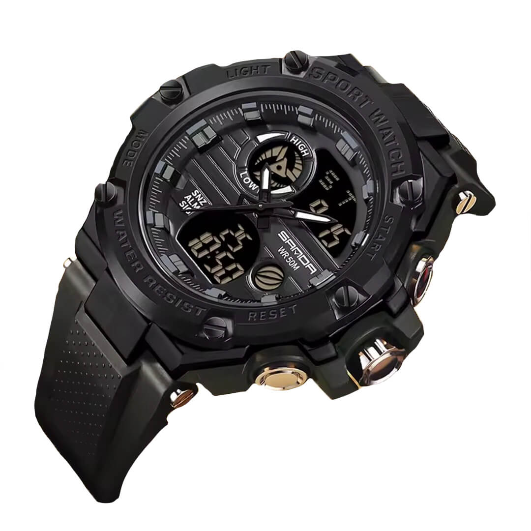 RELOJ SANDA SAN-25 HOMBRE DEPORTIVO NEGRO - 3