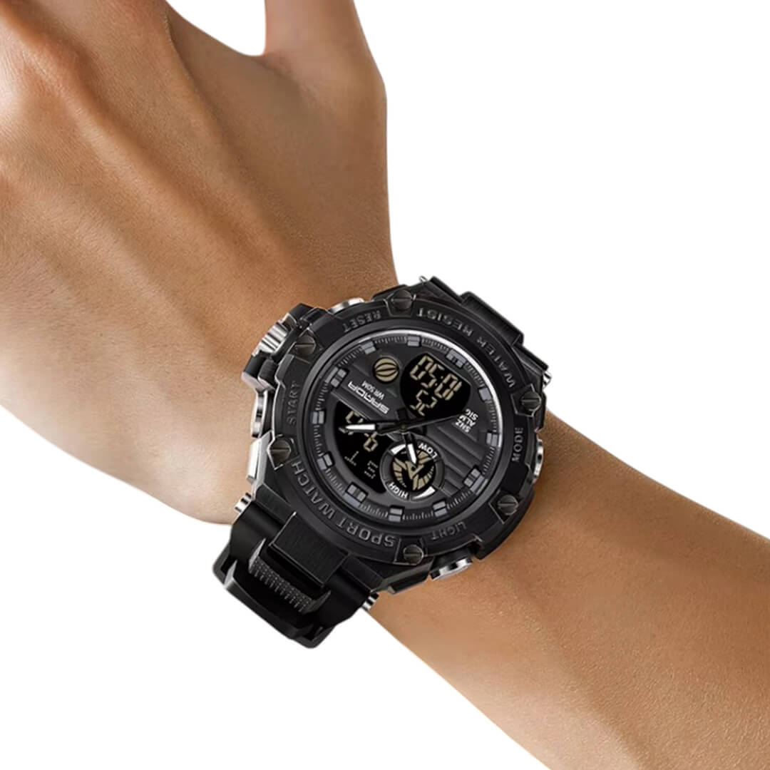 RELOJ SANDA SAN-25 HOMBRE DEPORTIVO NEGRO - 4