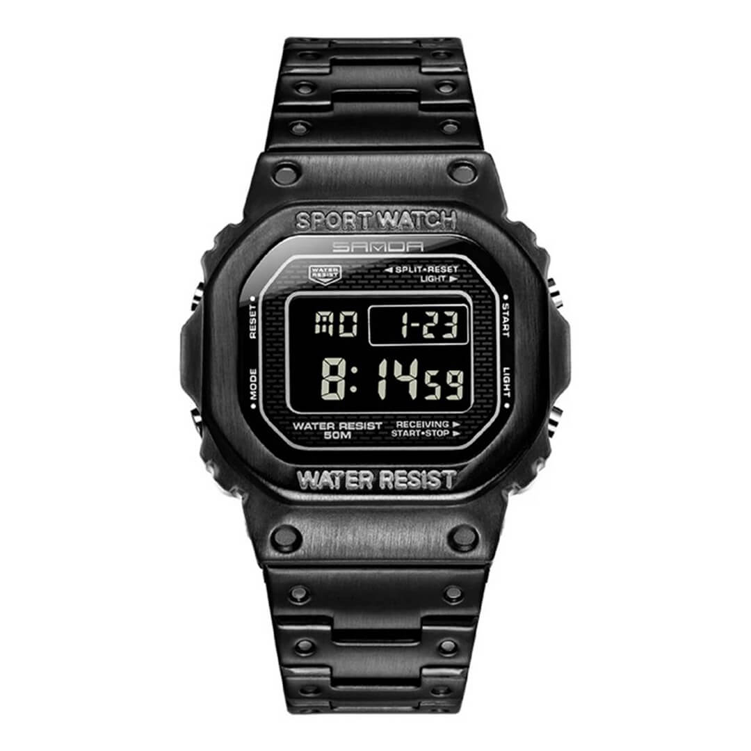 RELOJ SANDA SAN-27 HOMBRE ACERO NEGRO - 2