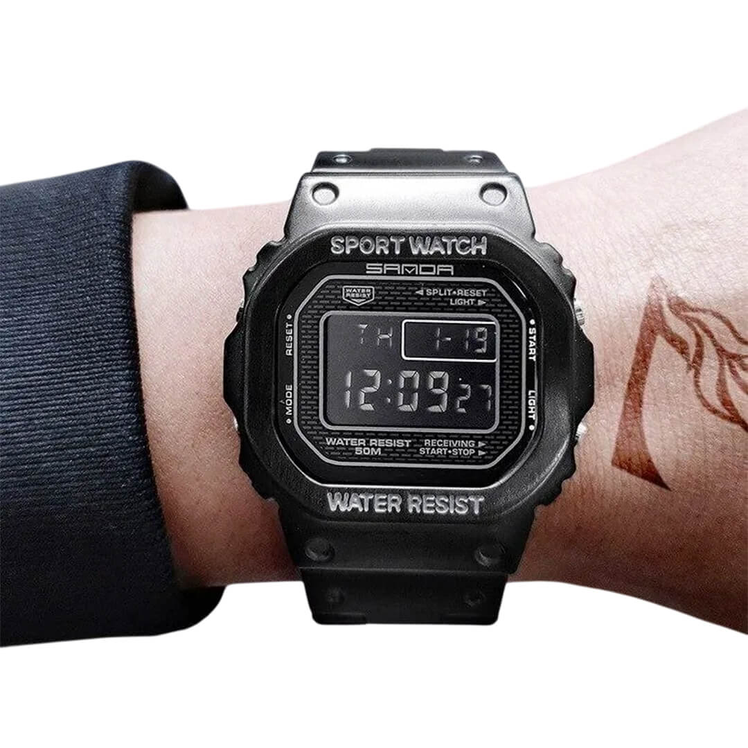 RELOJ SANDA SAN-27 HOMBRE ACERO NEGRO - 4