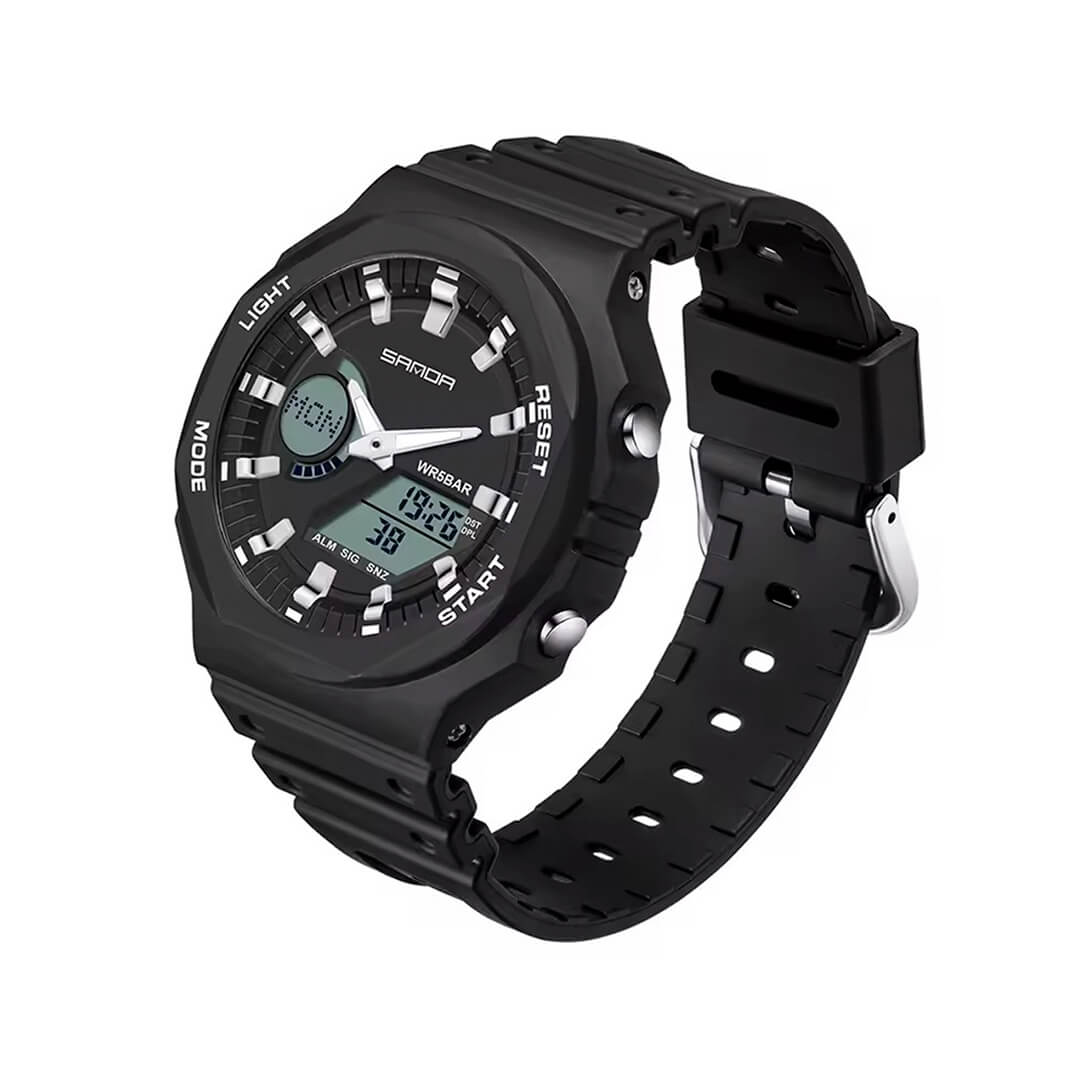 RELOJ SANDA SAN-30 HOMBRE DEPORTIVO NEGRO - 2