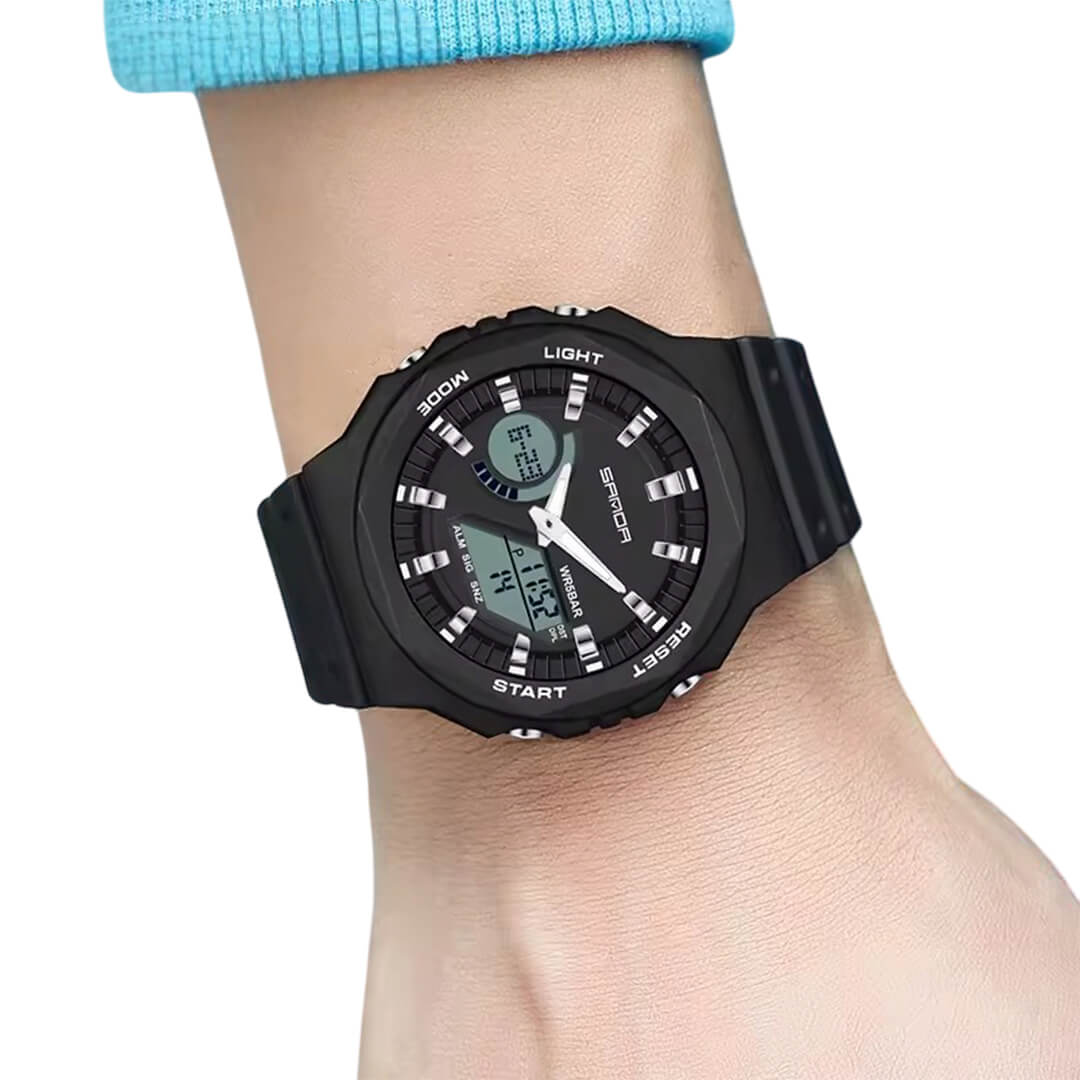 RELOJ SANDA SAN-30 HOMBRE DEPORTIVO NEGRO - 4