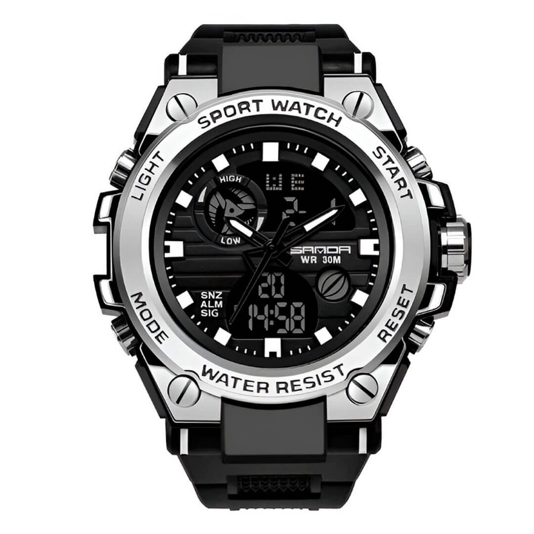 RELOJ SANDA MILITAR SAN-2 HOMBRE DEPORTIVO NEGRO - 1