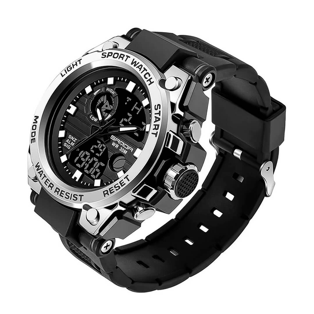RELOJ SANDA MILITAR SAN-2 HOMBRE DEPORTIVO NEGRO - 2