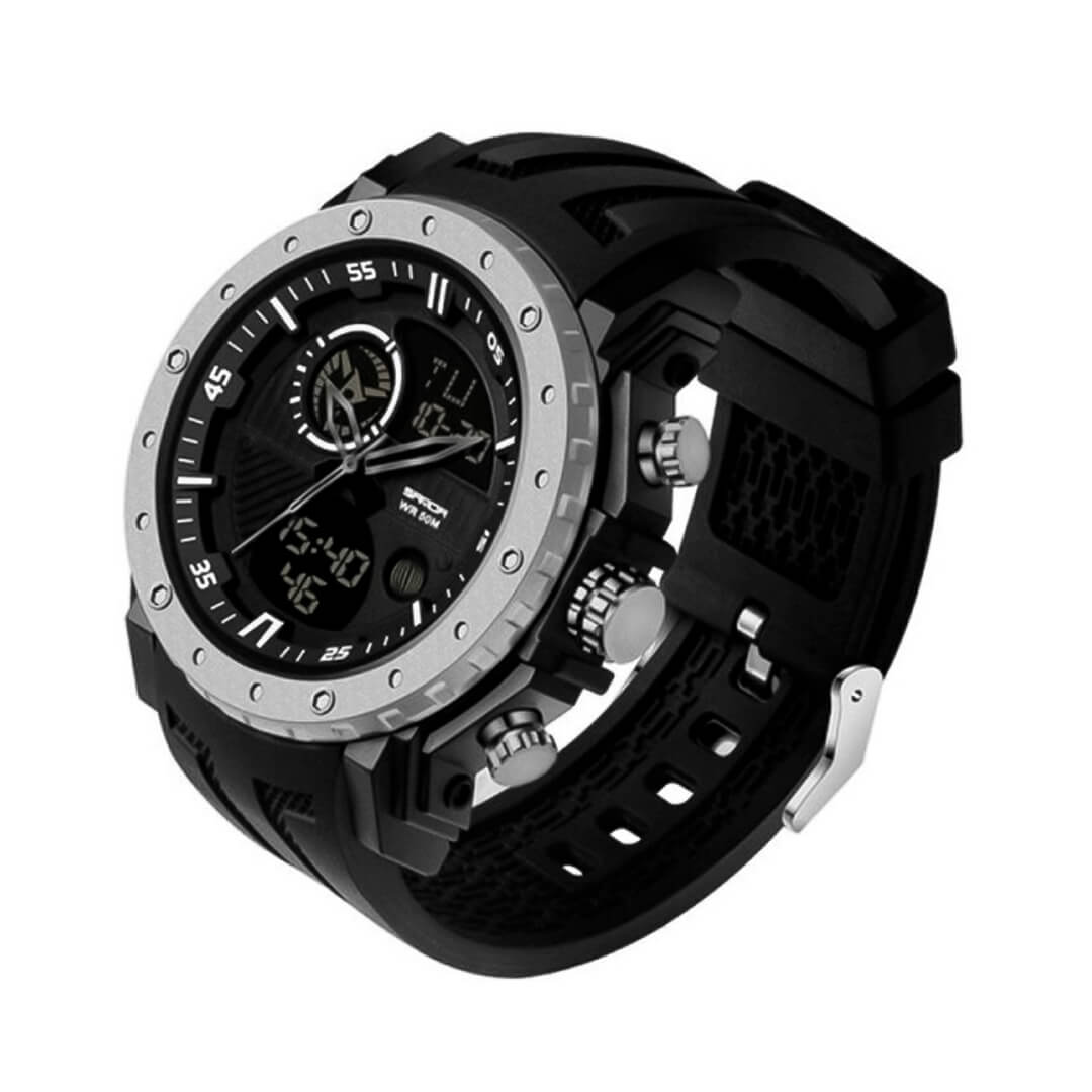 RELOJ SANDA SAN-5 HOMBRE DEPORTIVO NEGRO - 2