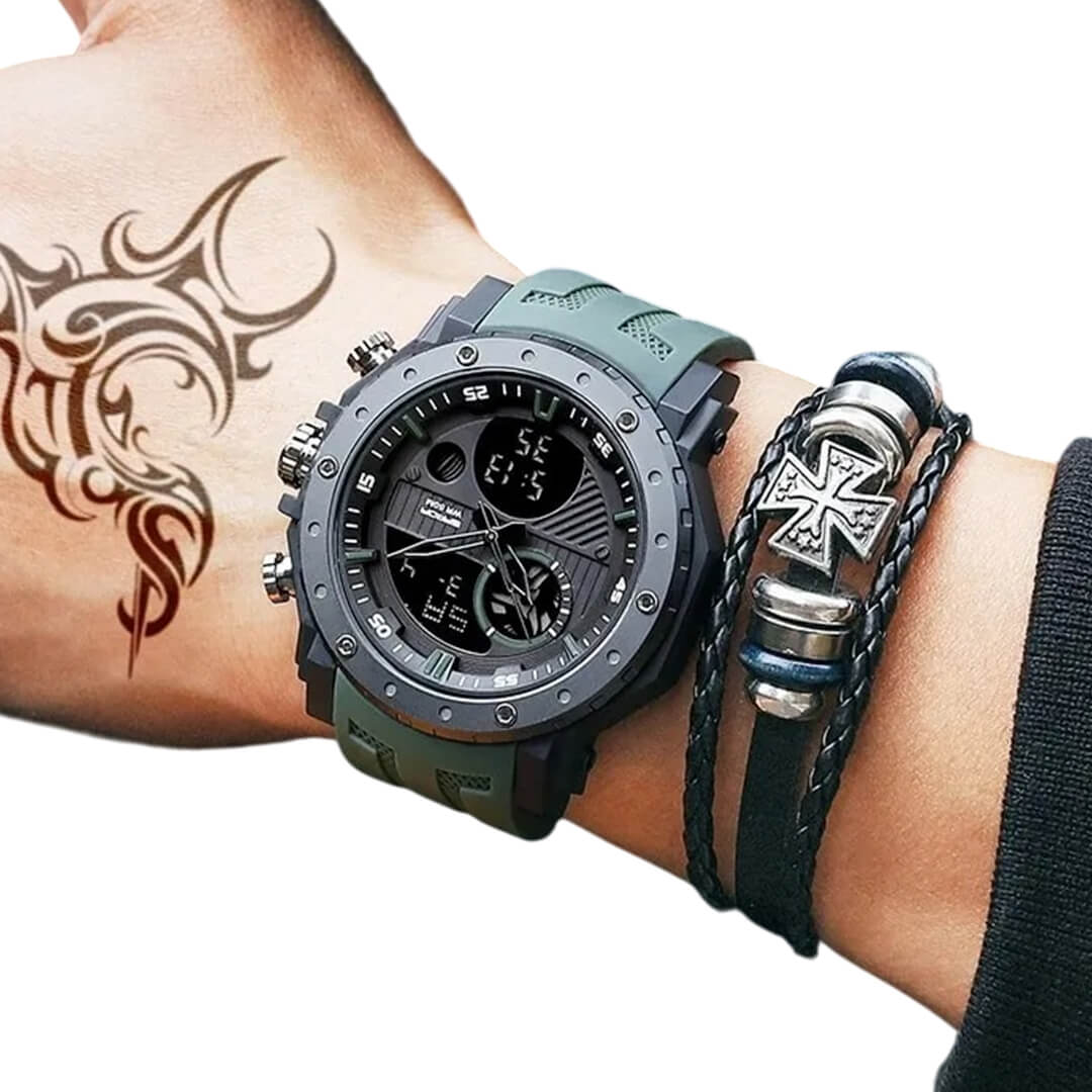 RELOJ SANDA SAN-6 HOMBRE DEPORTIVO VERDE - 4
