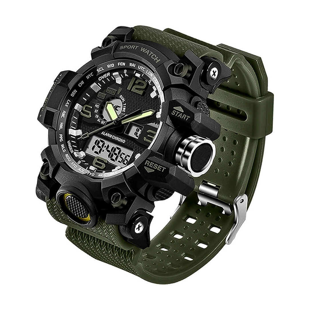 RELOJ SANDA SAN-7 HOMBRE DEPORTIVO VERDE - 2