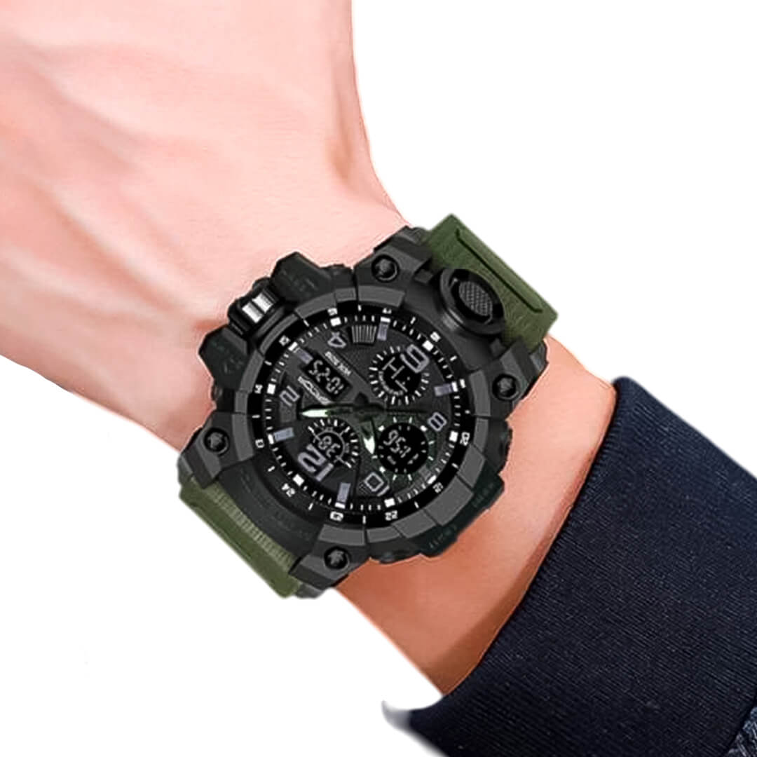 RELOJ SANDA SAN-7 HOMBRE DEPORTIVO VERDE - 4