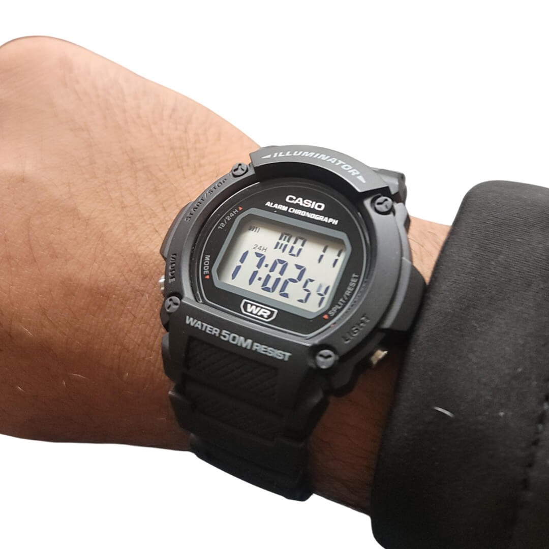 RELOJ CASIO W-219H-1A HOMBRE RESINA NEGRO - 3