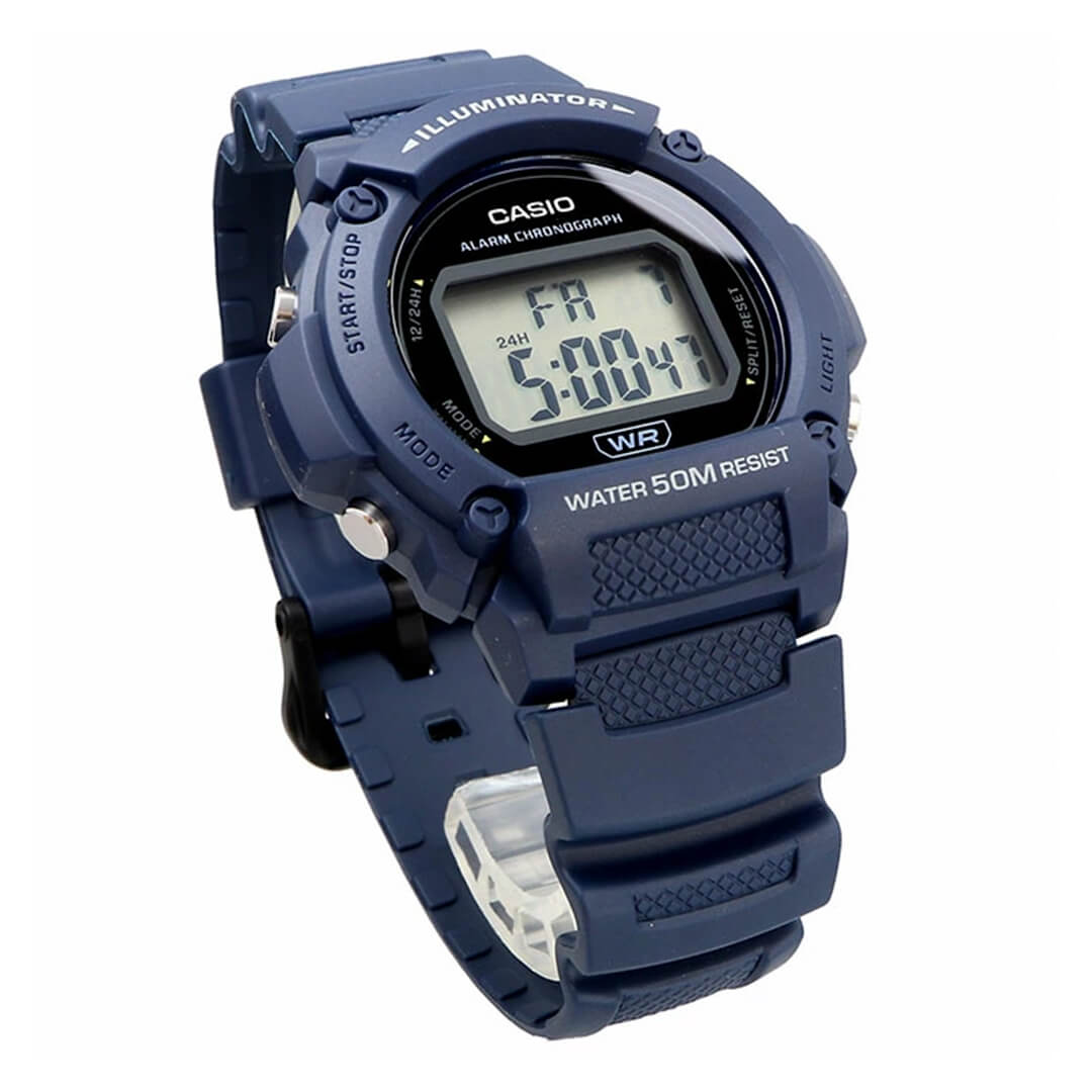 RELOJ CASIO W-219H-2A RESINA AZÚL HOMBRE - 2