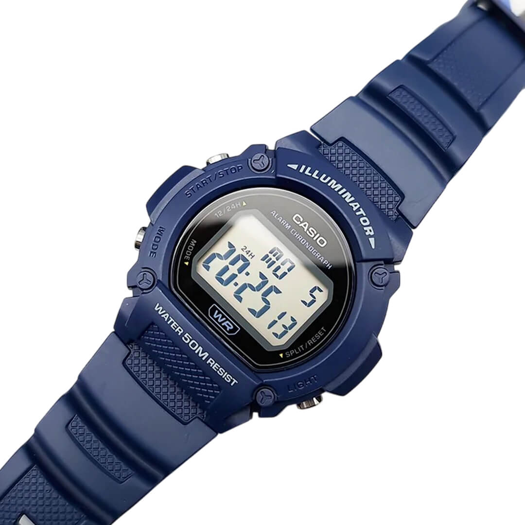 RELOJ CASIO W-219H-2A RESINA AZÚL HOMBRE - 4