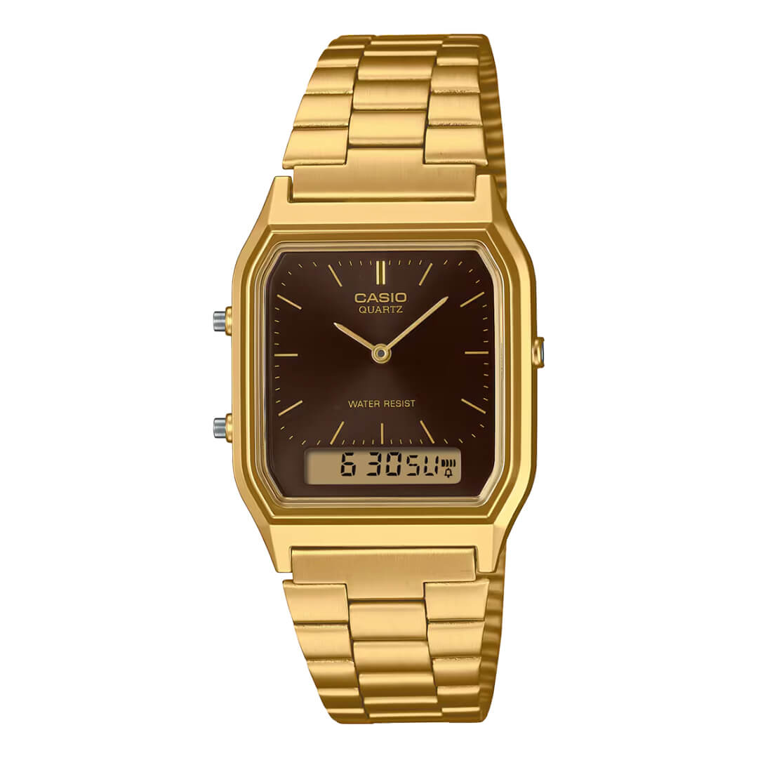 RELOJ CASIO AQ-230GA-5AM HOMBRE ACERO DORADO - 1
