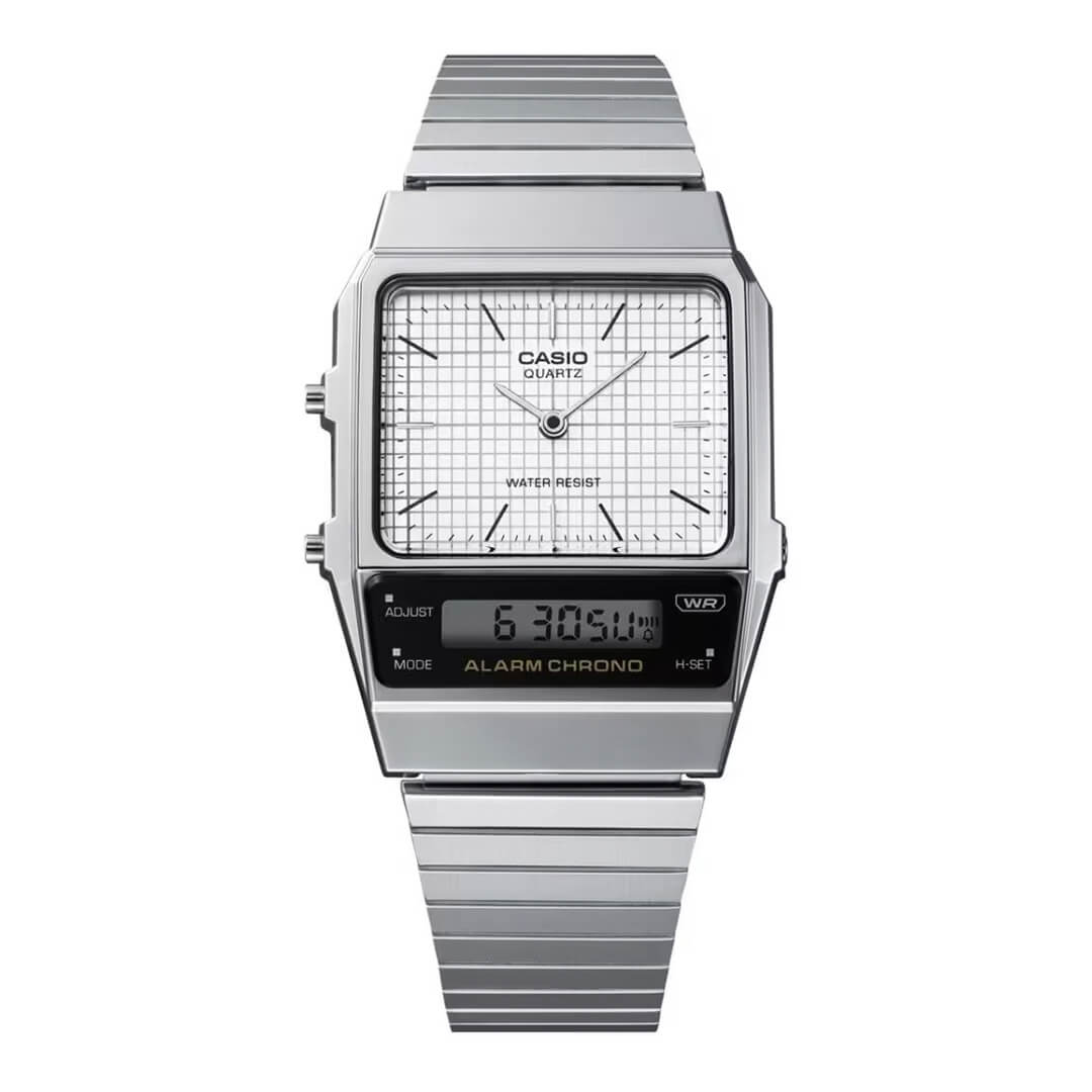 RELOJ CASIO AQ-800E-7A HOMBRE ACERO PLATEADO - 2