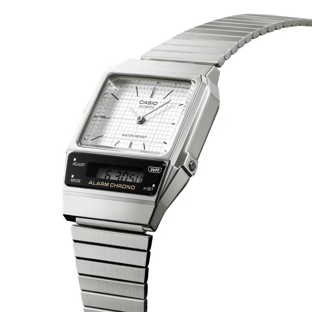 RELOJ CASIO AQ-800E-7A HOMBRE ACERO PLATEADO - 3
