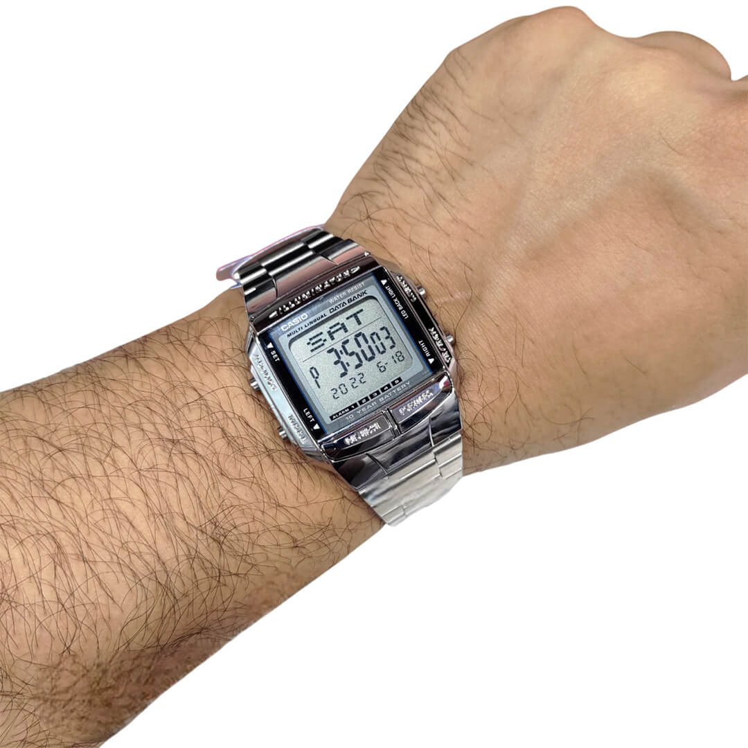 RELOJ CASIO DB-360-1A HOMBRE ACERO PLATEADO - 4