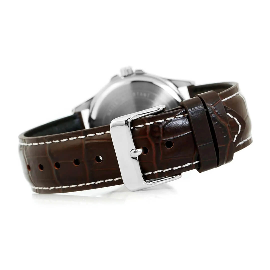 RELOJ CASIO MTP-1381L-7A HOMBRE CUERO MARRÓN - 5