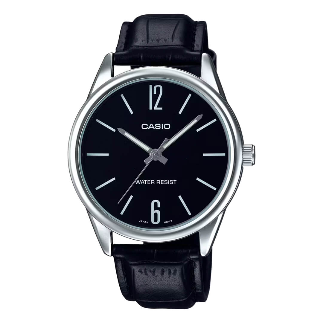 RELOJ CASIO MTP-V005L-1BU HOMBRE CUERO NEGRO - 1