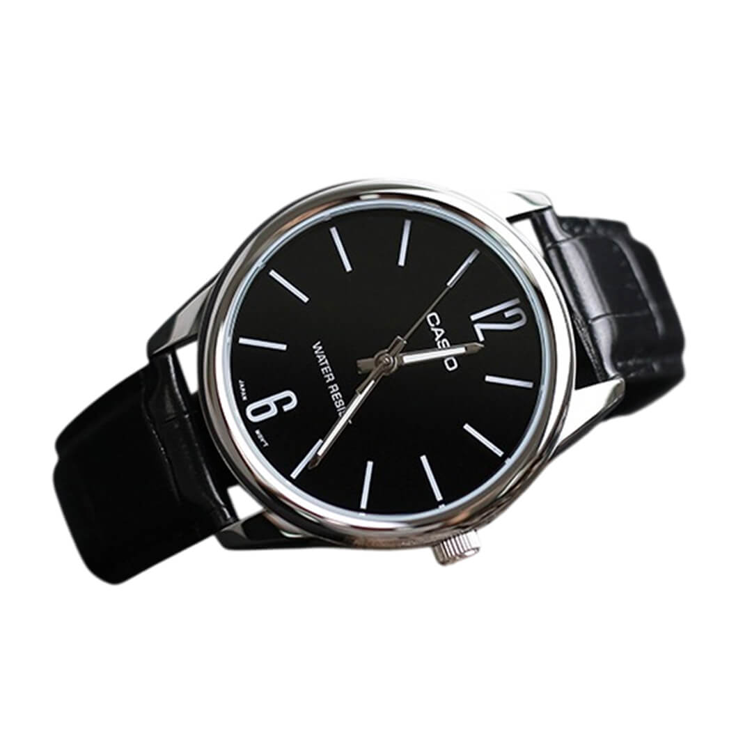 RELOJ CASIO MTP-V005L-1BU HOMBRE CUERO NEGRO - 2