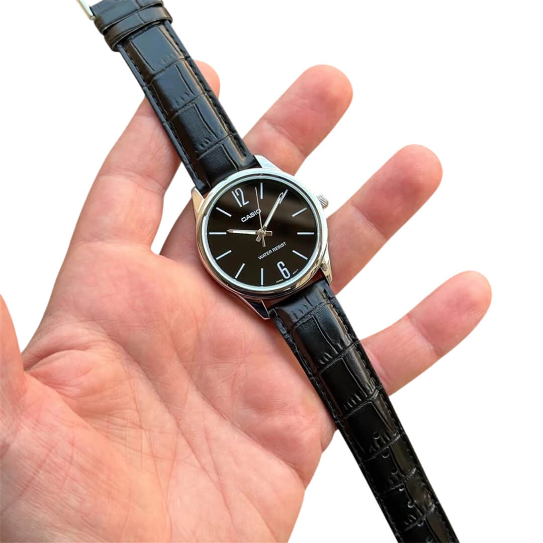 RELOJ CASIO MTP-V005L-1BU HOMBRE CUERO NEGRO - 3
