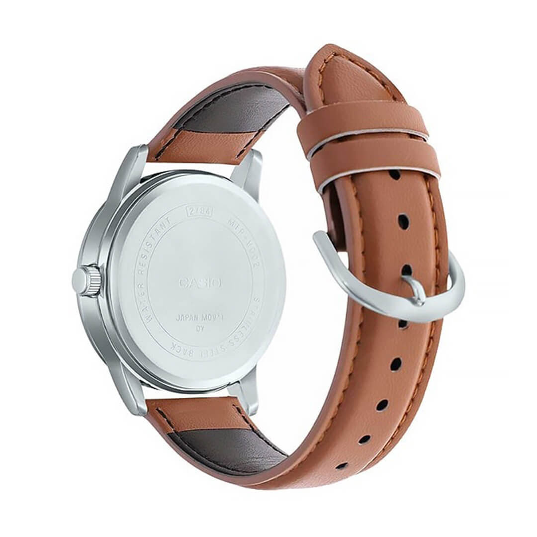 RELOJ CASIO MTP-V005L-2B4 HOMBRE CUERO MARRÓN - 4