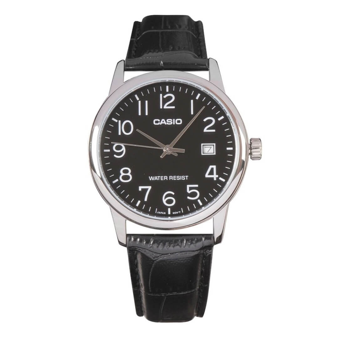RELOJ CASIO MTP-V002L-1BU HOMBRE CUERO NEGRO - 2