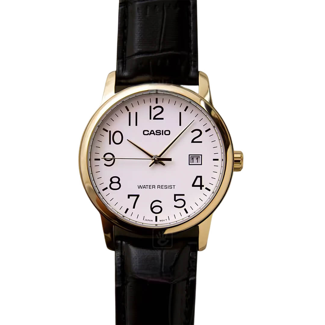 RELOJ CASIO MTP-V002GL-7B2 HOMBRE CUERO NEGRO - 2