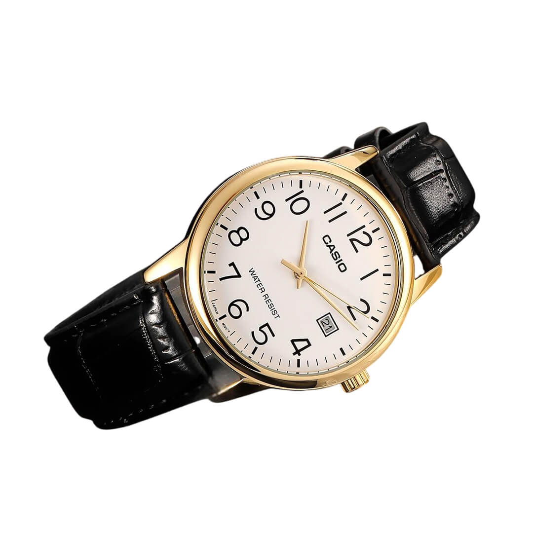 RELOJ CASIO MTP-V002GL-7B2 HOMBRE CUERO NEGRO - 4