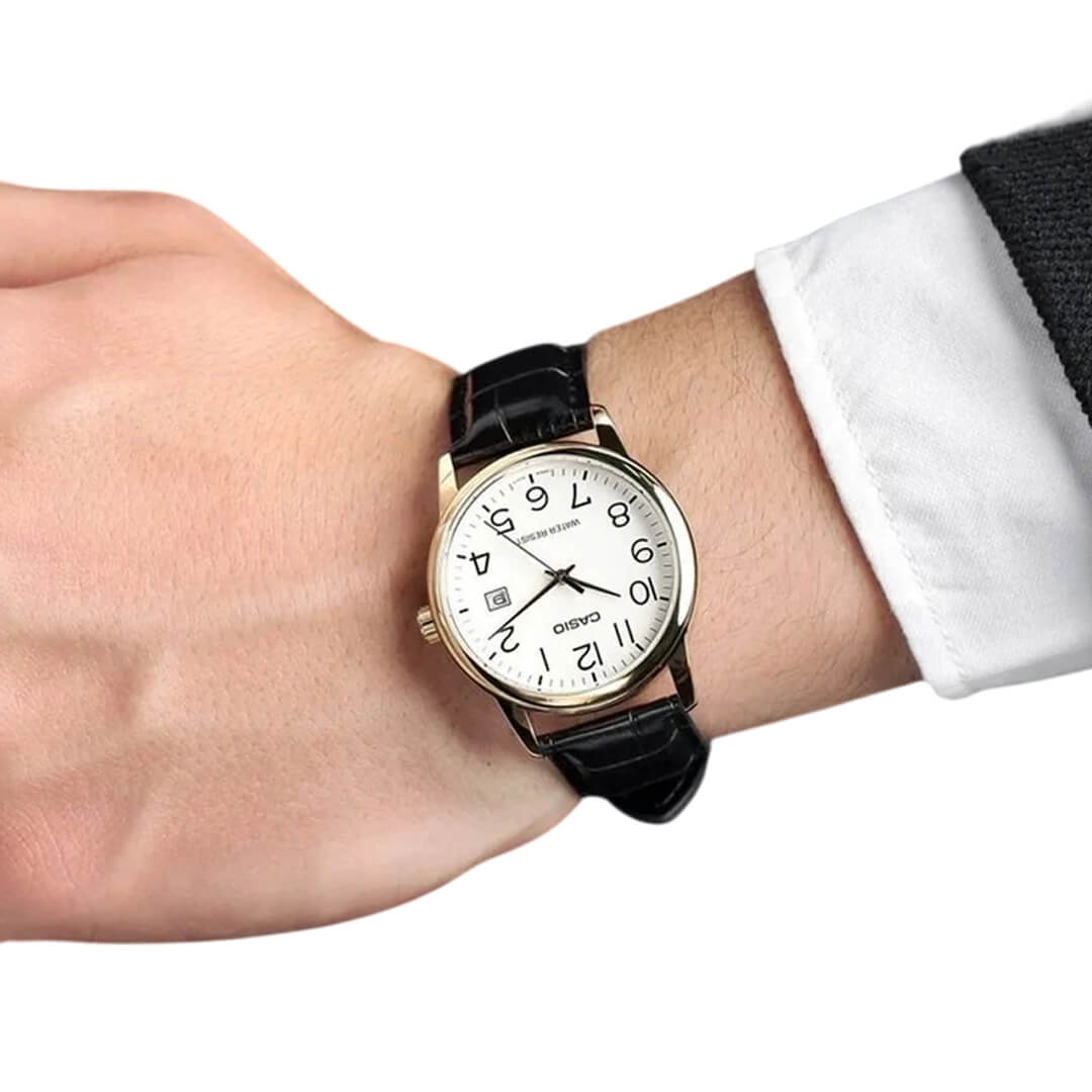RELOJ CASIO MTP-V002GL-7B2 HOMBRE CUERO NEGRO - 5