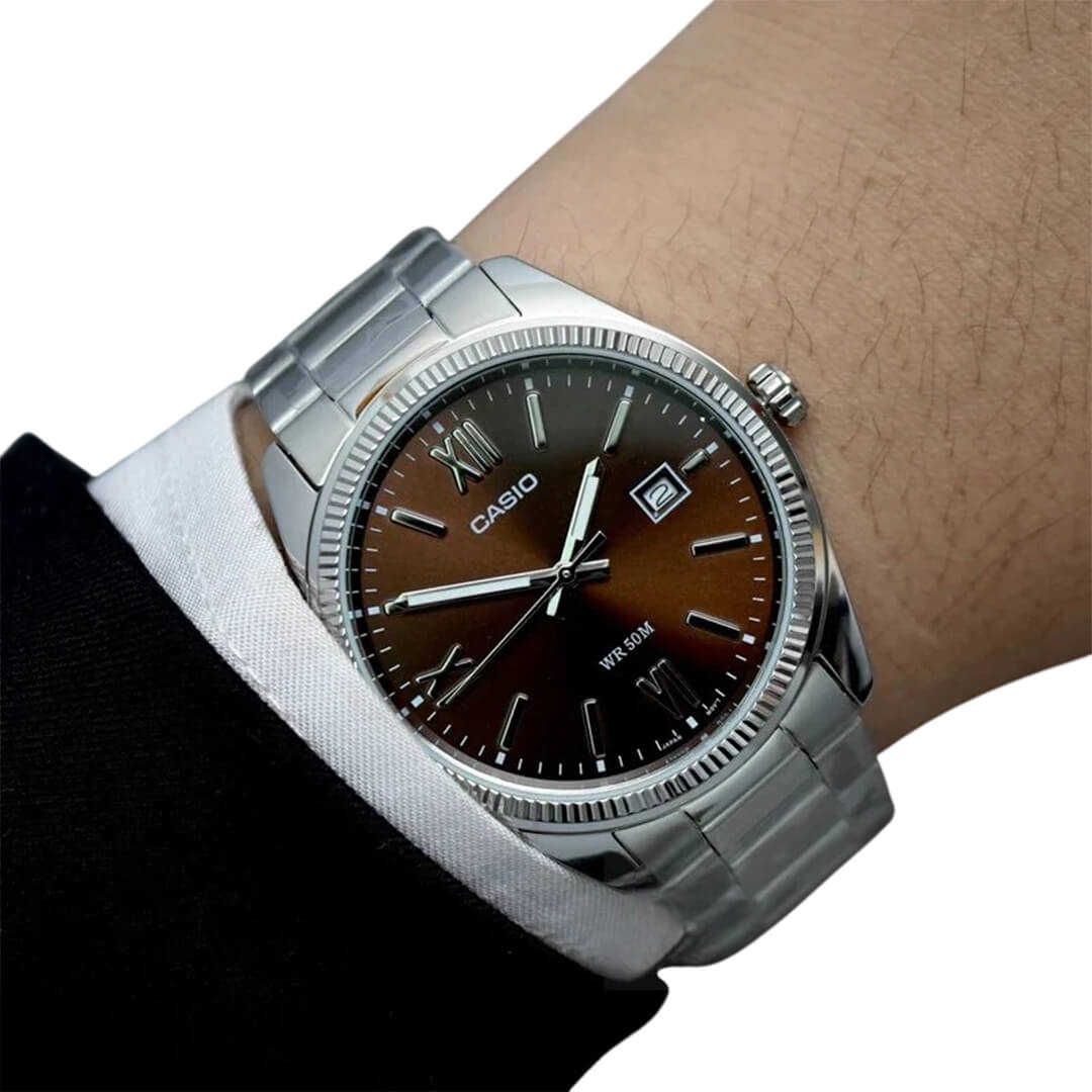 RELOJ CASIO MTP-1302DD-5AV HOMBRE ACERO PLATEADO - 2