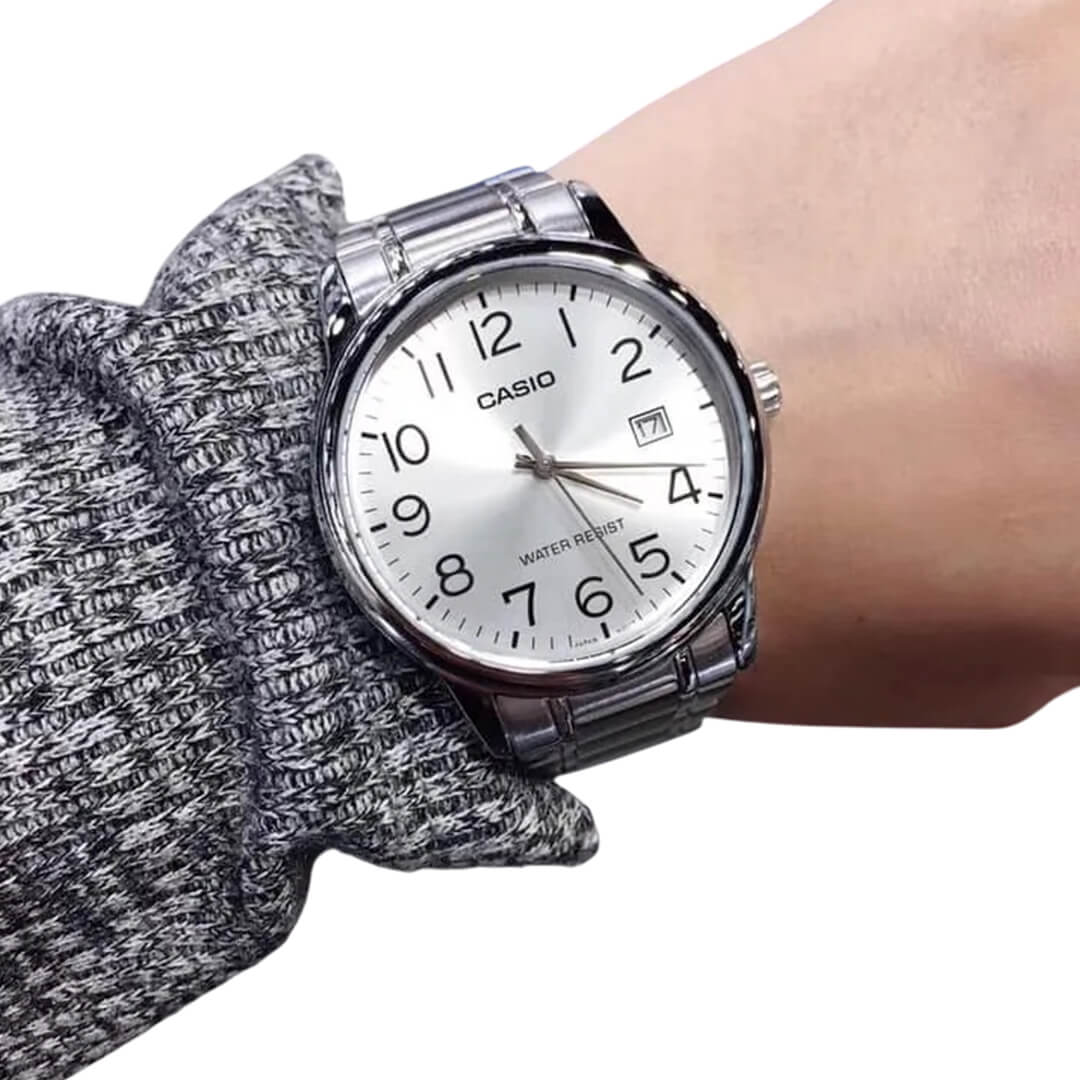 RELOJ CASIO MTP-V002D-7BU HOMBRE ACERO PLATEADO - 3