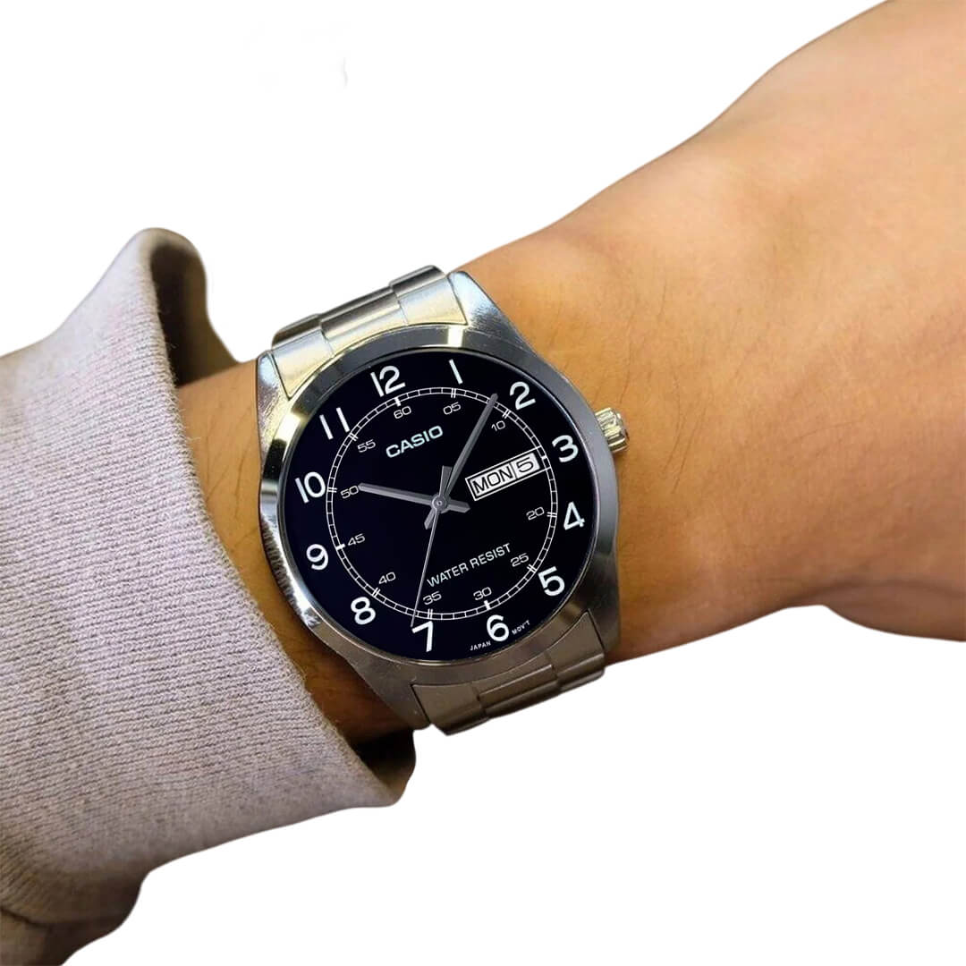 RELOJ CASIO MTP-V006D-1B2 HOMBRE ACERO PLATEADO - 2