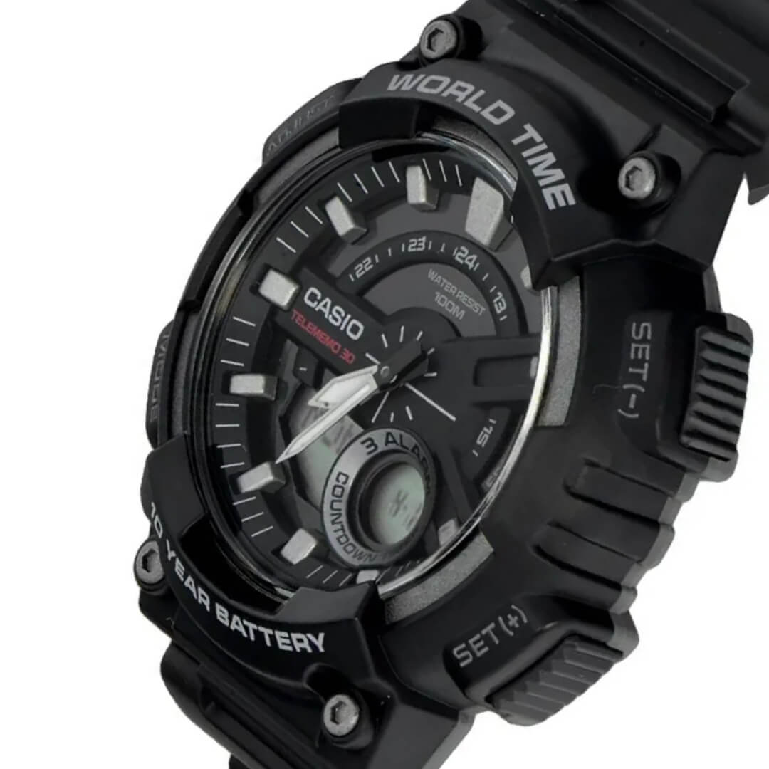 RELOJ CASIO AEQ-110W-1BV HOMBRE RESINA NEGRO - 2