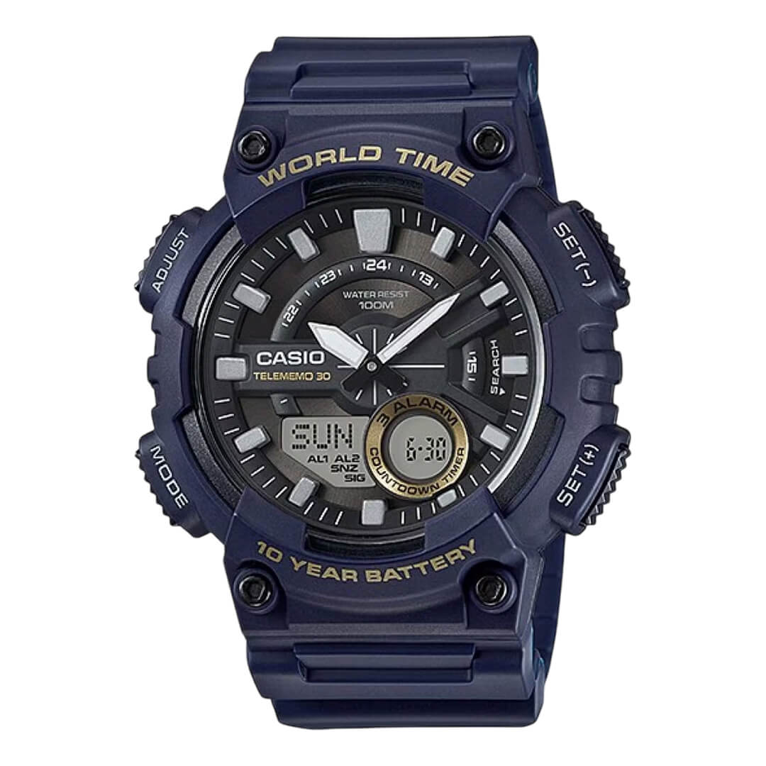 RELOJ CASIO AEQ-110W-2A HOMBRE RESINA AZÚL - 1