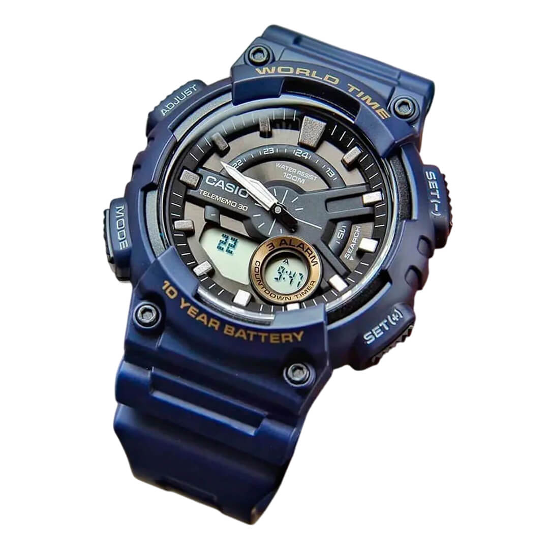 RELOJ CASIO AEQ-110W-2A HOMBRE RESINA AZÚL - 2